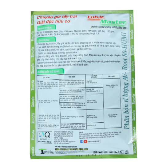 FULVIC MASTER - Tẩy ghẻ, bóng trái, mượt lá| VTNN BẢO DUY ĐAK LAK